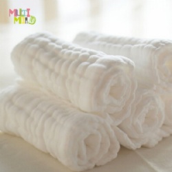 Muslin Extra Soft Squares Baby Cloths four Layers 100% Cotton Baby & Mom Wash Cloth 30*30 cm